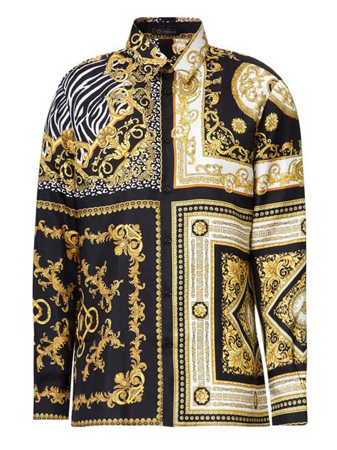 mens versace print shirt